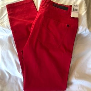 Red Fox brand moto -style skinny jeans.